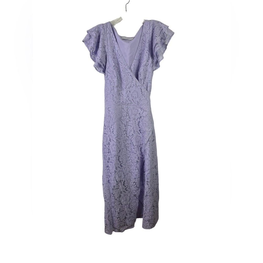 NWT Ali & Jay Laces and Paper Flowers  Lace Wrap Midi Dress